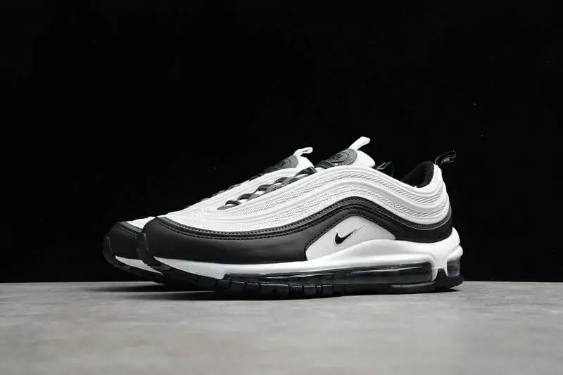 nike air max 97 air sprung homme et femme noir blanc  gris2